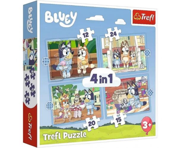 Bluey világa 4 az 1-ben 12-15-20-24db-os puzzle - Trefl