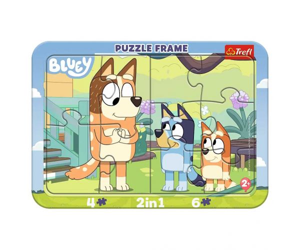 Bluey 2 az 1-ben keretes baby puzzle - Trefl