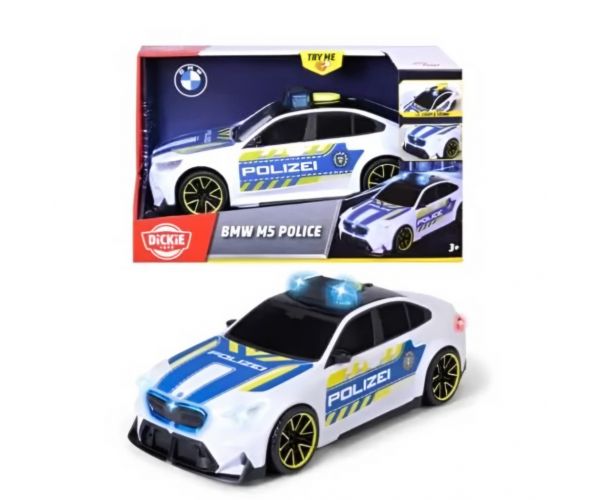 BMW M5 Police kisautó fénnyel és hanggal 25cm - Dickie Toys