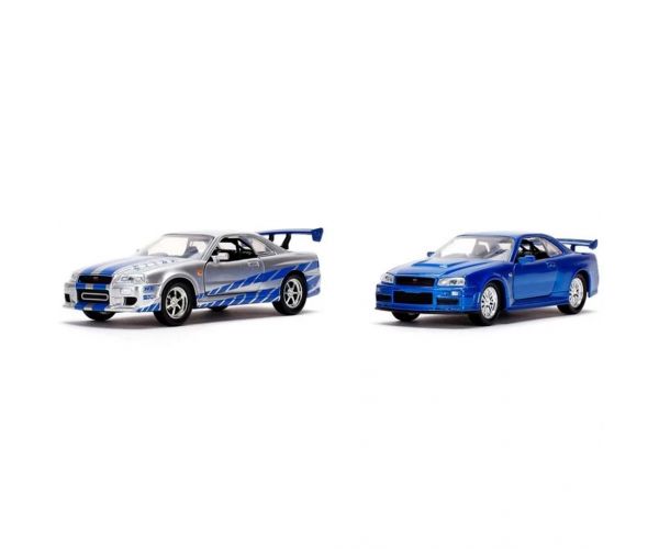 Brzi i žestoki: Dvostruki paket – Brian Nissan Skyline GT-R R34 set od 2 modela automobila 1/32 – Jada Toys