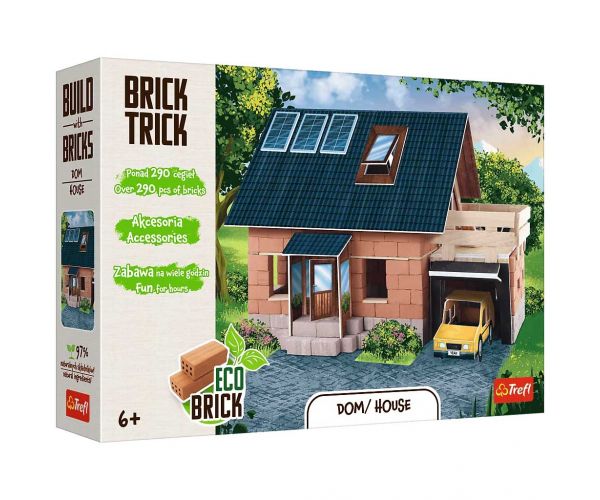 Brick Trick téglából építünk: Házikó garázzsal 290 darabos építőjáték - Trefl