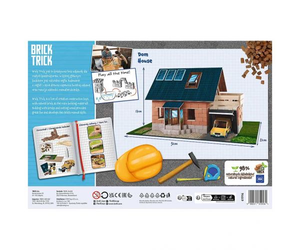 Brick Trick gradimo od cigle: Kućica s garažom građevinski set od 290 dijelova - Trefl