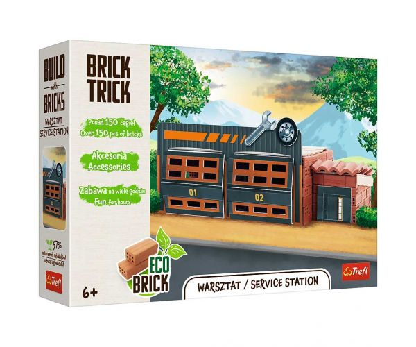 Brick Trick téglából építünk: Szervizállomás 150 darabos építőjáték - Trefl