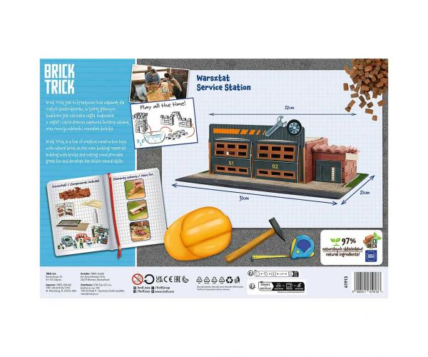 Brick Trick gradimo od cigle: Servisna stanica građevinski set od 150 dijelova - Trefl