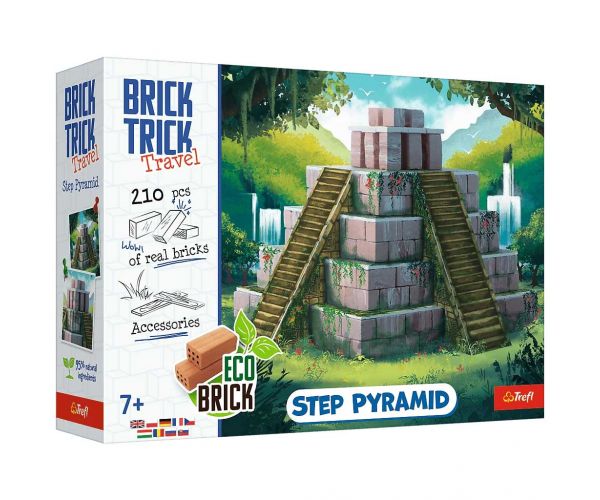 Brick Trick téglából építünk: Lépcsős piramis 210 darabos építőjáték - Trefl