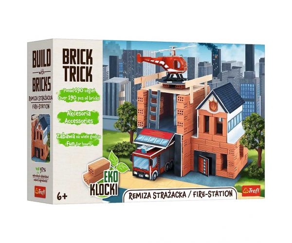 Brick Trick téglából építünk: Tűzoltóság 190 darabos építőjáték - Trefl