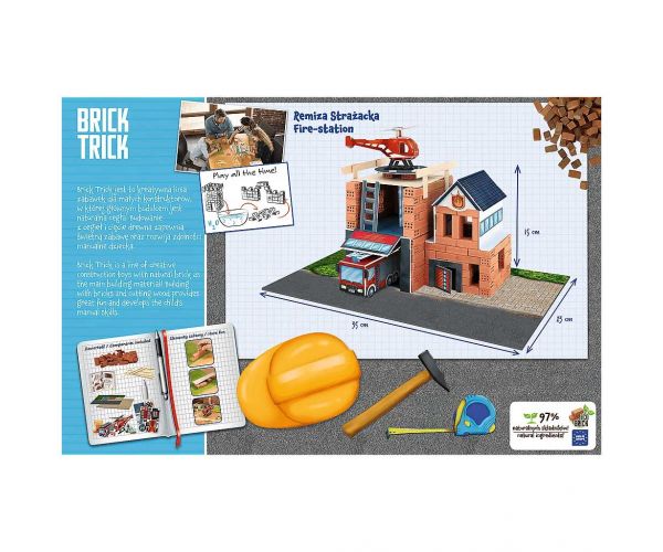 Brick Trick gradimo od ciglica: Vatrogasci građevinski set od 190 dijelova - Trefl