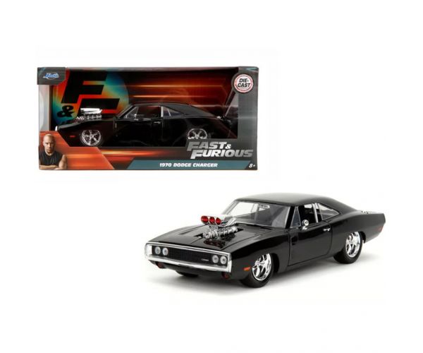Halálos iramban: 1970 Dodge Charger kompresszoros fém autómodell 1/24 - Jada Toys