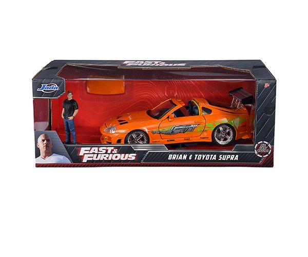 Brzi i žestoki: Brian figura és Toyota Supra automobil 1/24 - Simba Toys