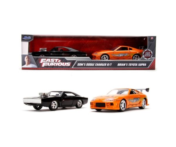 Brzi i žestoki: Dvostruki paket metalnih vozila Dodge Charger R/T i Toyota Supra 1/32 - Simba Toys