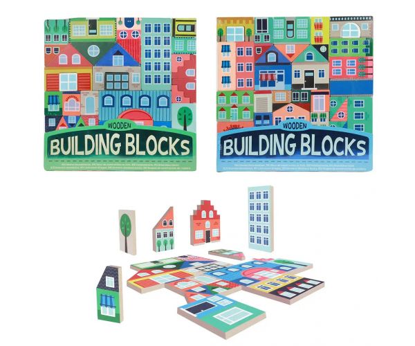 Building Blocks: Város - Fa építőkocka szett
