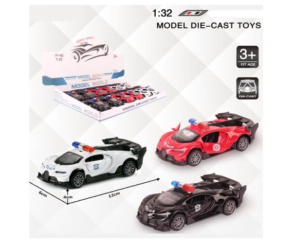 Bugatti policijski model automobila na uvlačenje u nekoliko verzija 1/32
