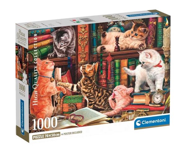 Radoznice mačke HQC 1000 komada puzzle s posterom - Clementoni