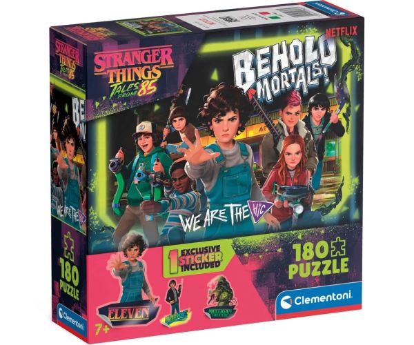 Stranger Things Borba protiv čudovišta 180 komada puzzle s naljepnicom – Clementoni
