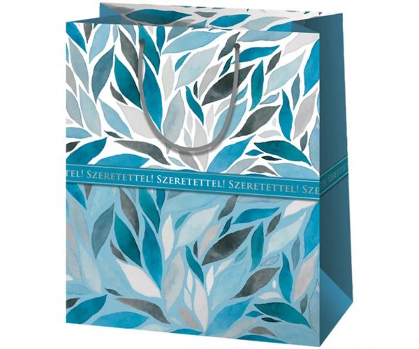 Cardex: Kék Szeretettel! feliratú óriás méretű ajándéktáska 33x15x44cm