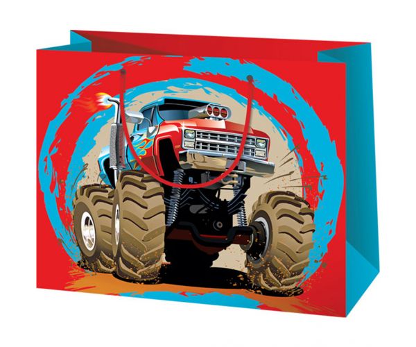 Cardex: Poklon vrećica srednje veličine s motivom Monster Truck automobila 17,8x10x23 cm