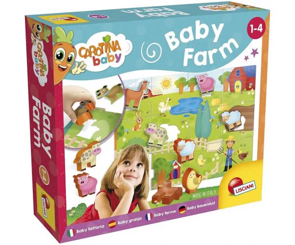 Carotina baby: Farmos puzzle és formaillesztő játék - Lisciani