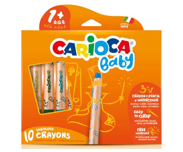Carioca: 3 u 1 baby masne krede set od 10 dijelova
