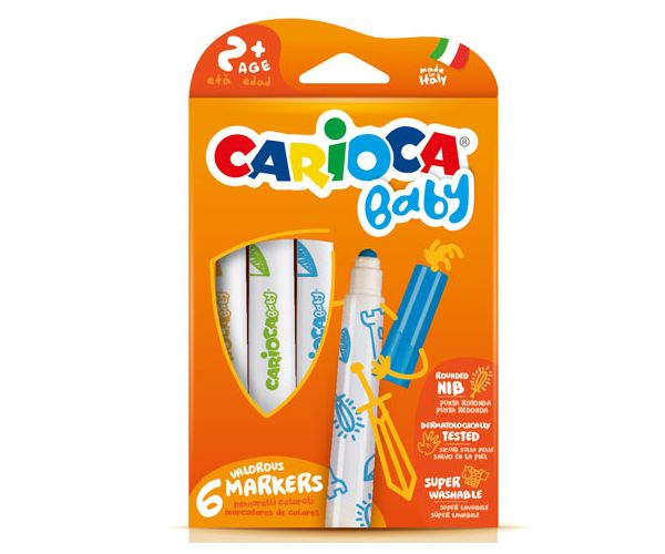 Carioca: Baby flomasteri u boji, mogu se oprati 6 kom