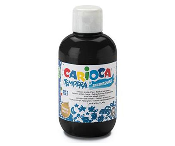 Carioca: Crna tempera 250ml