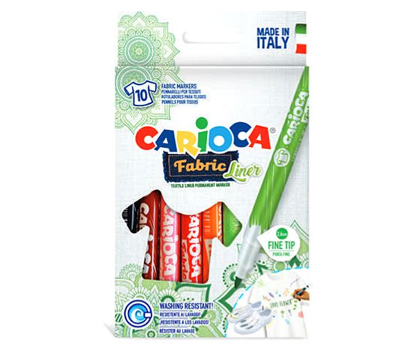 Carioca: Fabric Liner set flomastera za textil 10kom