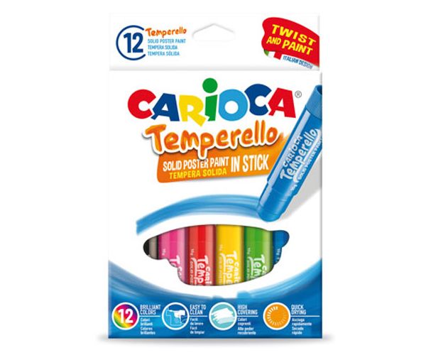 Carioca: Tempere u obliku palice 12 boja