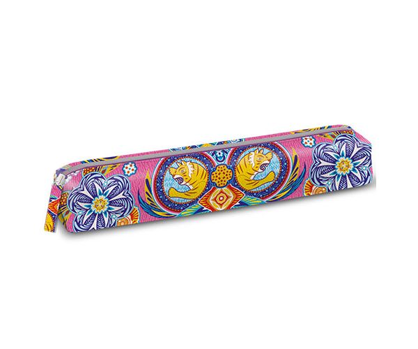 Catalina Estrada uska pernica sa uzorkom tigra 20x4x4cm