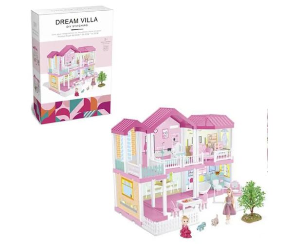 Set igračaka sa vilom iz snova sa ​​namještajem i lutkama 68x51x39cm