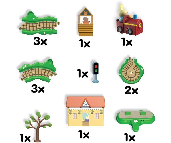 Peppa prasica Whizz-Around Zecica Rebeka crveni vlak igračka set