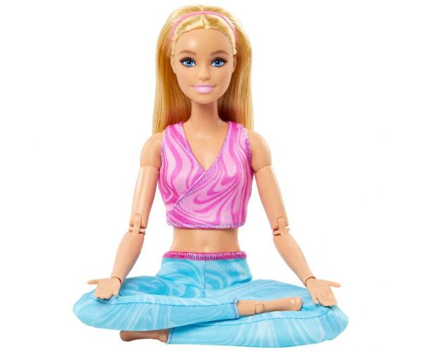 Barbie: Fleksibilna joga lutka s plavom kosom - Mattel
