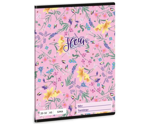 Ars Una: Fleur bilježnica s cvjetnim uzorkom, A/5