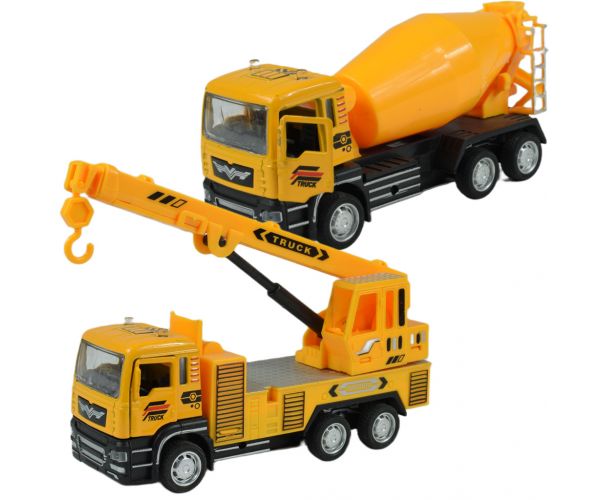 City Truck: Betonska mješalica ili kamion s kranom za povlačenje unatrag 14cm