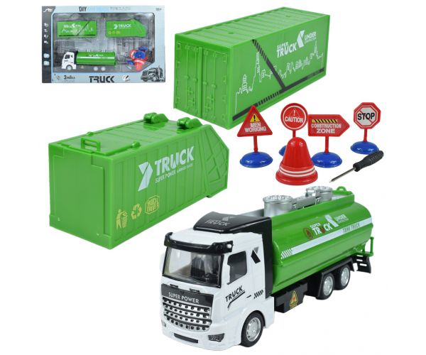 City Truck: Podesivi kamion za prijevoz otpada s kotačima i oznakama 19cm