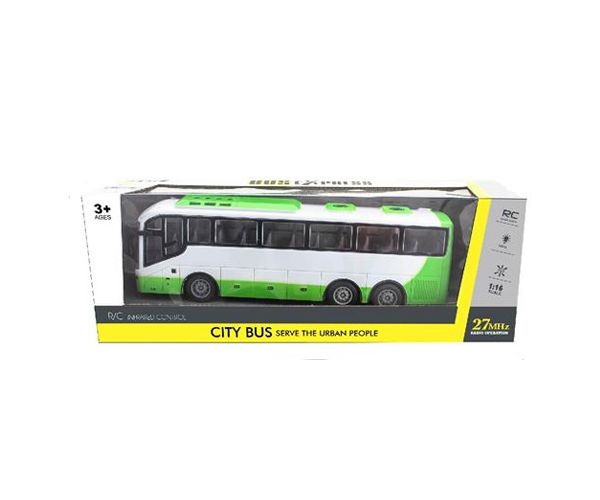 City Autobus na daljinsko upravljanje zeleno-bijele boje