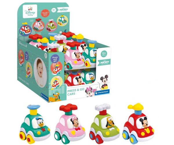 Clementoni Baby: Press&Go autić s Disney likom u četiri različite varijante 1 komad