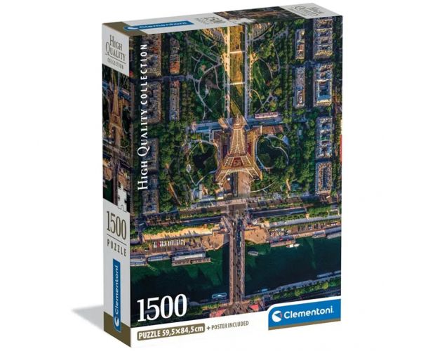 Párizs felett HQC 1500db-os compact puzzle - Clementoni