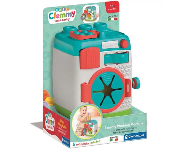 Clemmy: Szenzoros mosógép puha építőkockákkal - Clementoni