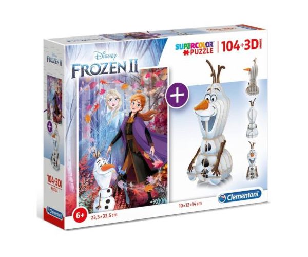 Clementoni: Disney Snježno kraljevstvo 2u1 puzzle i Olaf model