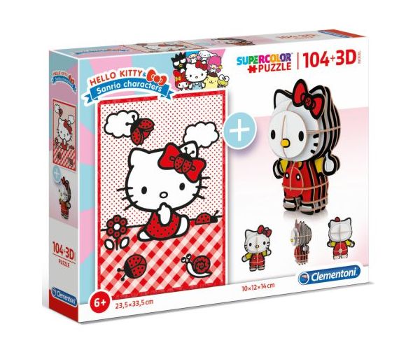 Clementoni: Hello Kitty 2u1 puzzle i model