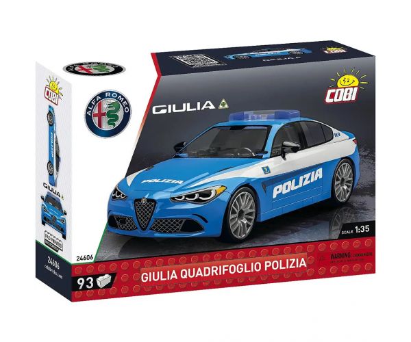 COBI: Alfa Romeo Giulia Quadrifoglio rendőrautó építőjáték (24606)