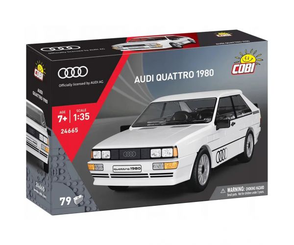 COBI: Audi Quattro 1980 fehér autó építőjáték (24665)