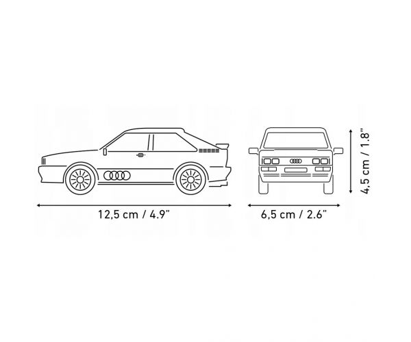 COBI: Audi Quattro 1980 bijeli automobil konstruktorski set (24665)