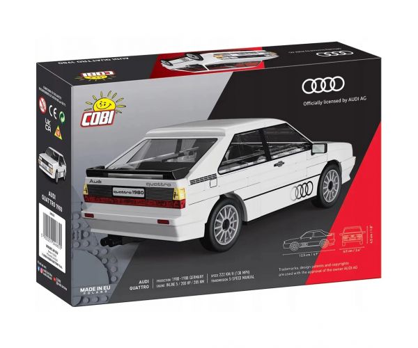 COBI: Audi Quattro 1980 bijeli automobil konstruktorski set (24665)