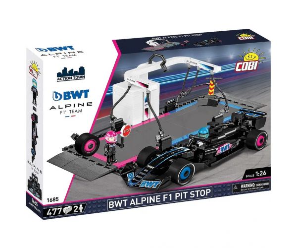 COBI: BWT Alpine F1 boxutca versenyautóval építőjáték (1685)