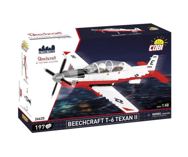 COBI: Beechcraft T-6 Texan II piros-fehér építőjáték (26625)