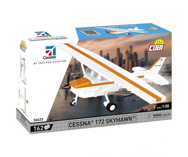 COBI: Cessna 172 Skyhawk narancs-fehér építőjáték (26623)