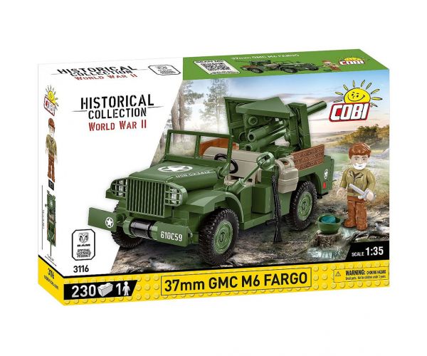 COBI: WW II 37mm GMC M6 Fargo építőjáték (3116)