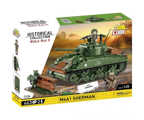 COBI: M4A1 Sherman tank építőjáték (3126)