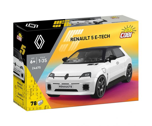 COBI: Renault 5 E-Tech fehér autó építőjáték (24675)