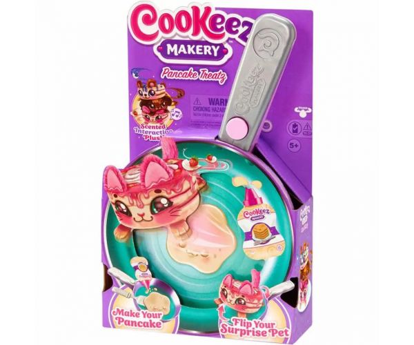 COOKEEZ Makery: Pancake Treatz palacsintasütő játékszett meglepetés plüss állattal